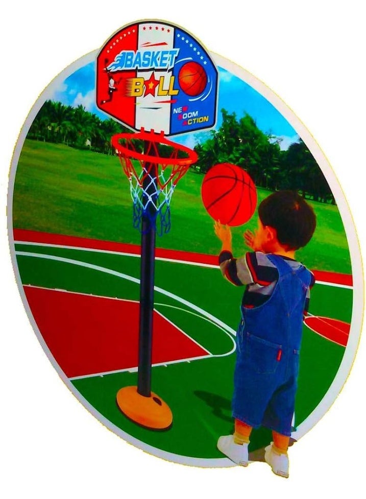 Generic Adjustable Kids Basketball Hoop Set with Ball and Pump – Indoor/Outdoor Sports Toy for Active Play – Ages 3+ - Image 5